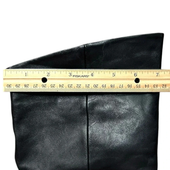 MARKON Shelly Black Leather Riding Boots sz 7.5M Fall Winter 1.5" Block Heel EUC - Picture 8 of 8